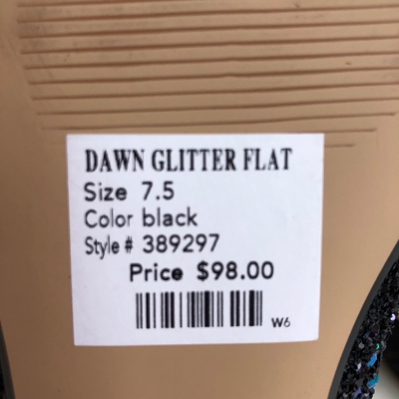 Ann Taylor Dawn Black Glitter Flats 7.5 New Flats & Loafers